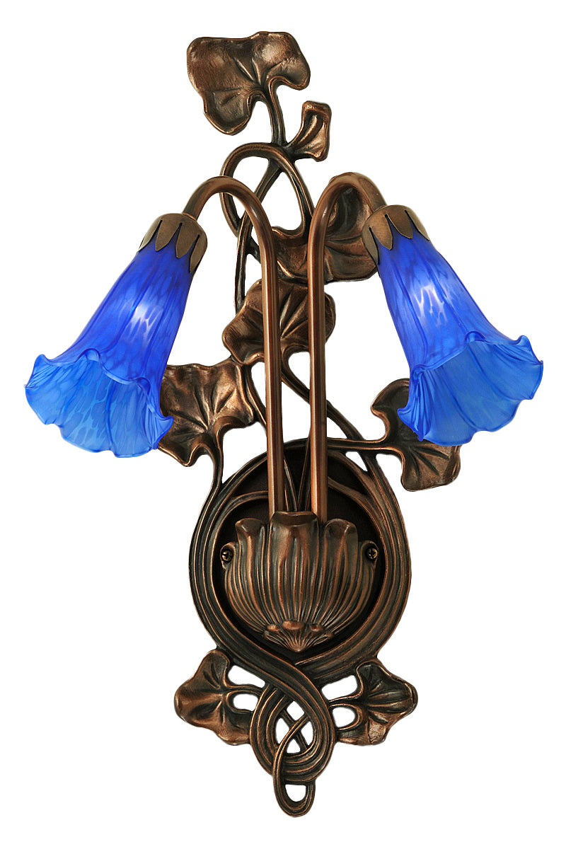 Meyda Tiffany 16677 Two Light Wall Sconce, Mahogany Bronze