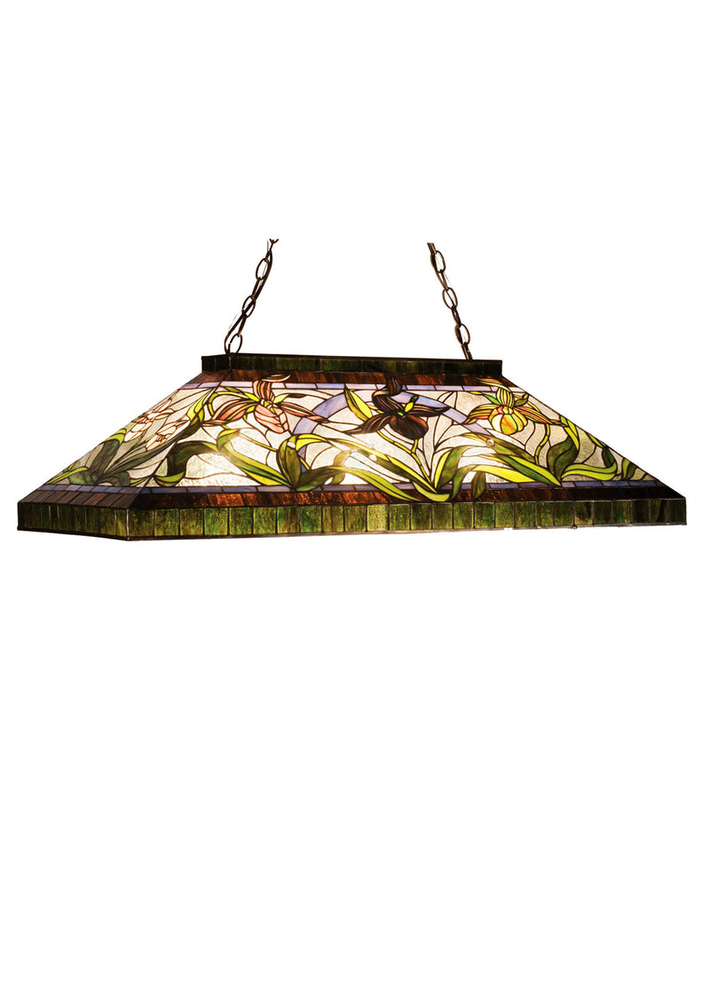 Meyda Tiffany 17209 Six Light Oblong Pendant, Mahogany Bronze