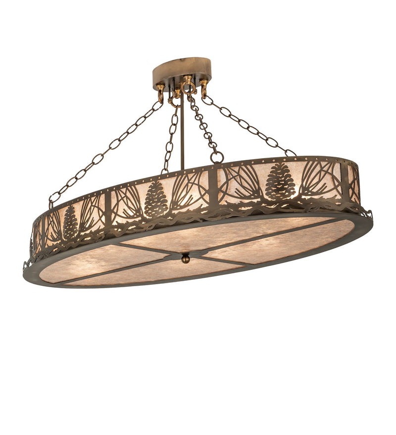 Meyda Tiffany 17239 Eight Light Inverted Pendant, Antique Copper
