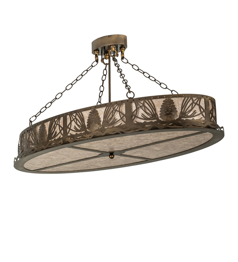 Meyda Tiffany 17239 Eight Light Inverted Pendant, Antique Copper