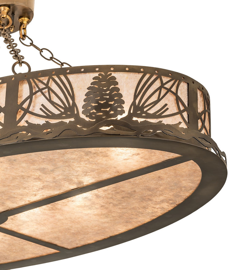 Meyda Tiffany 17239 Eight Light Inverted Pendant, Antique Copper