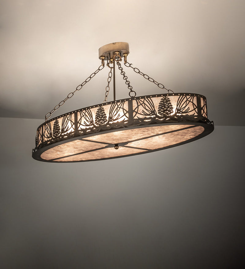 Meyda Tiffany 17239 Eight Light Inverted Pendant, Antique Copper