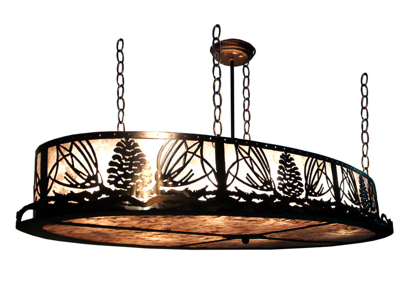 Meyda Tiffany 17239 Eight Light Inverted Pendant, Antique Copper