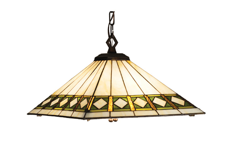 Meyda Tiffany 17384 Four Light Pendant, Beige Green Da Avocado