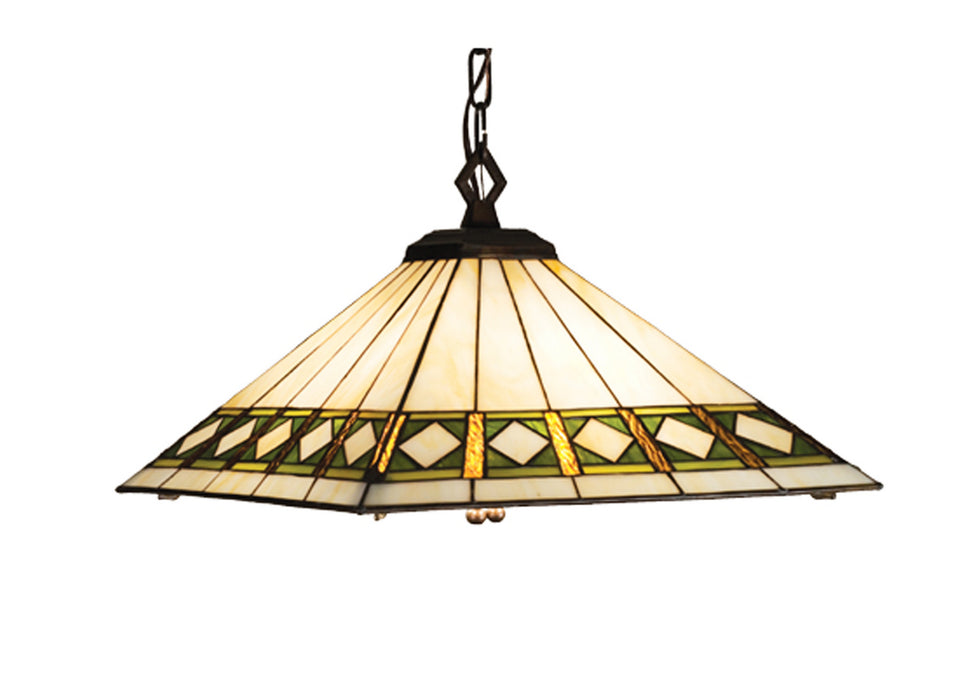 Meyda Tiffany 17384 Four Light Pendant, Beige Green Da Avocado