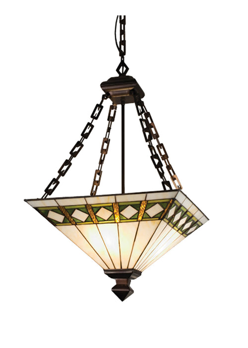 Meyda Tiffany 17391 Two Light Inverted Pendant, Bronze,Custom