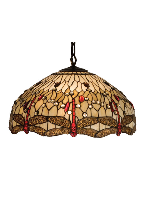 Meyda Tiffany 17544 Three Light Pendant, Beige Flame