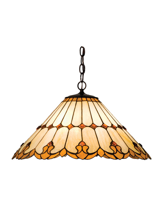 Meyda Tiffany 17580 Three Light Pendant, Antique Brass