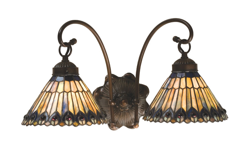 Meyda Tiffany 18526 Two Light Wall Sconce, Mahogany Bronze