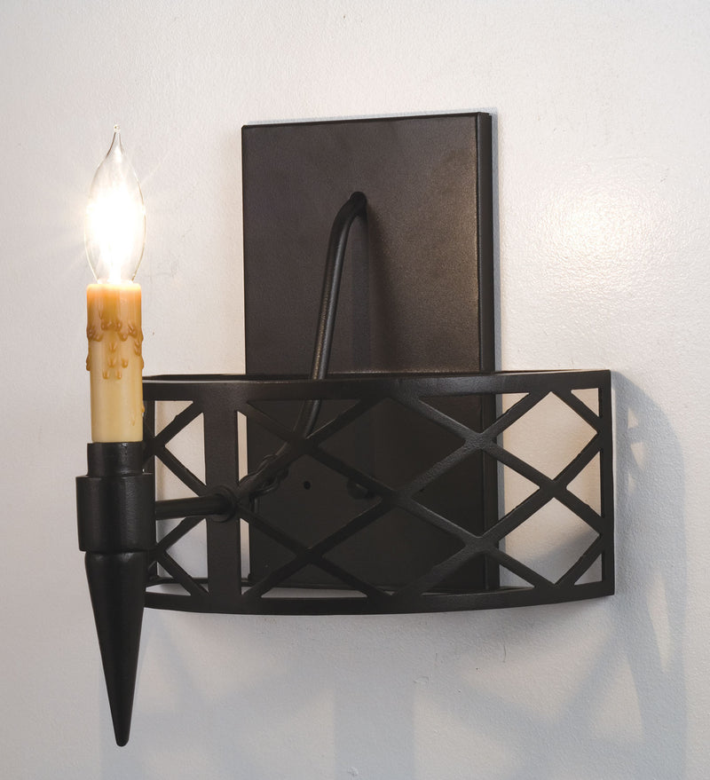 Meyda Tiffany 18602 One Light Wall Sconce, Textured Black
