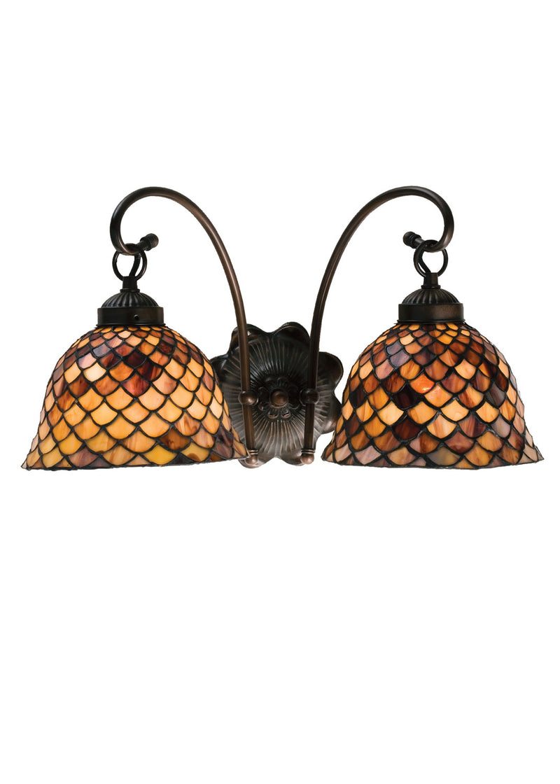 Meyda Tiffany 18632 Two Light Wall Sconce, Antique