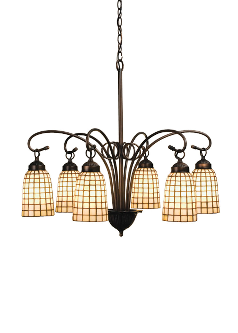 Meyda Tiffany 18648 Six Light Chandelier, Antique
