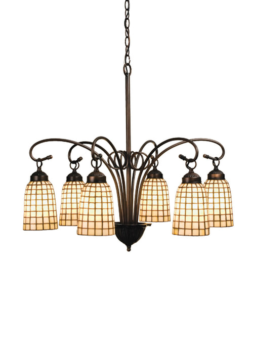 Meyda Tiffany 18648 Six Light Chandelier, Antique