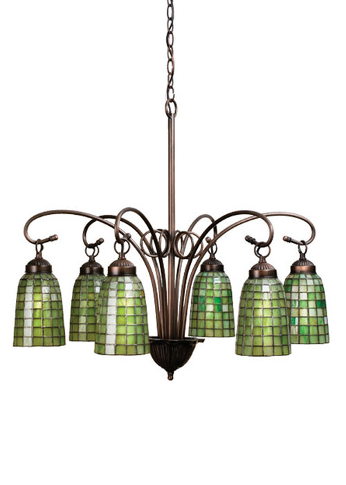 Meyda Tiffany 18649 Six Light Chandelier, Antique