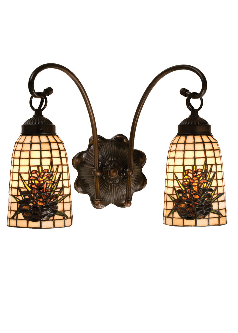 Meyda Tiffany 18661 Two Light Wall Sconce, Antique