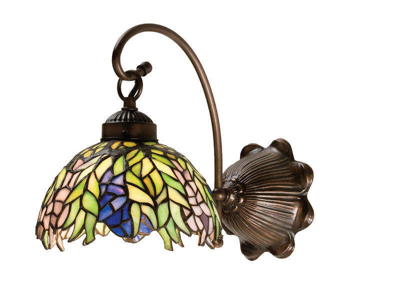 Meyda Tiffany 18695 One Light Wall Sconce, Wrought Iron