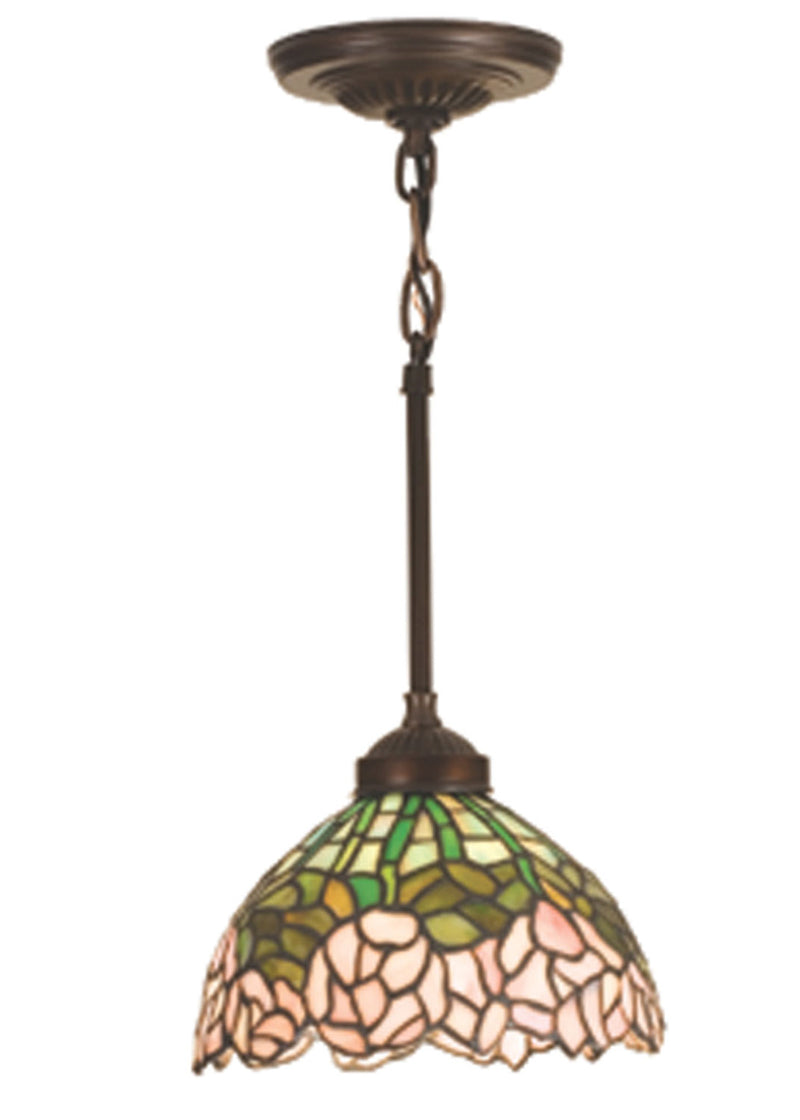 Meyda Tiffany 18710 One Light Mini Pendant, Purple/Blue Pink
