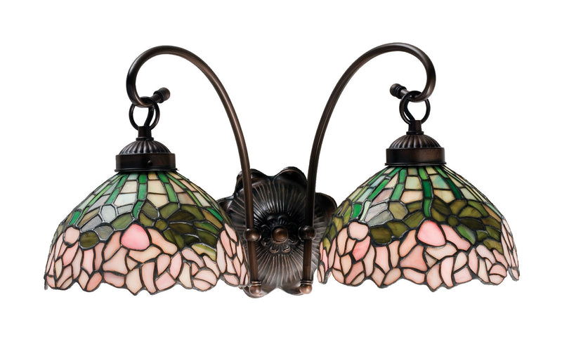 Meyda Tiffany 18712 Two Light Wall Sconce, Mahogany Bronze