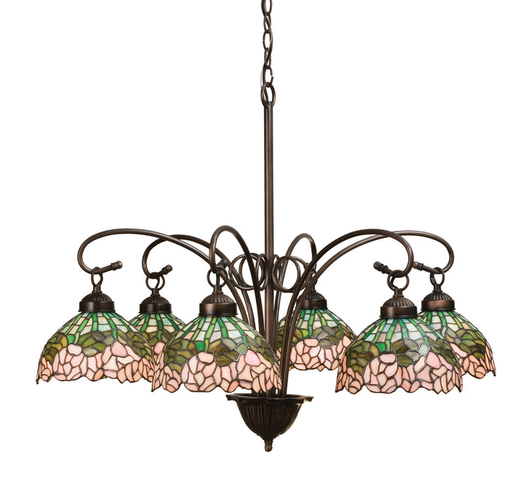 Meyda Tiffany 18713 Six Light Chandelier, Nickel