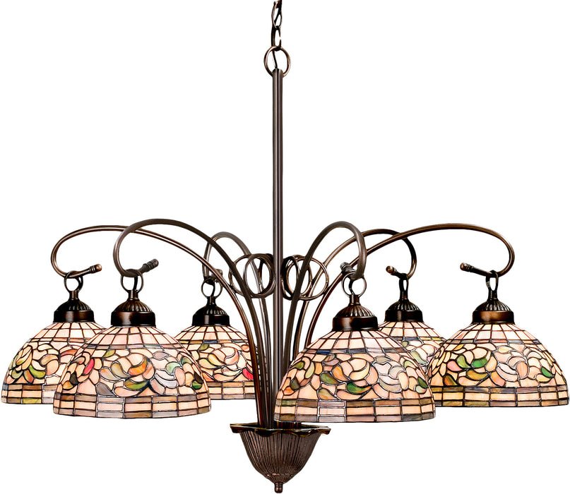 Meyda Tiffany 18715 Six Light Chandelier, Bapa