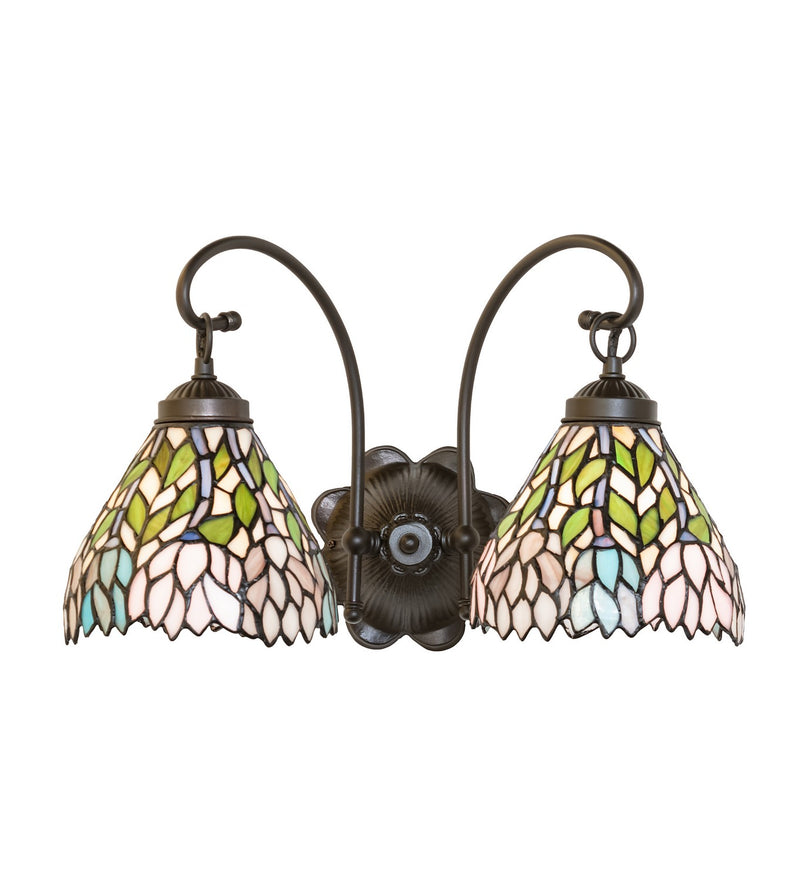 Meyda Tiffany 18722 Two Light Wall Sconce, Antique