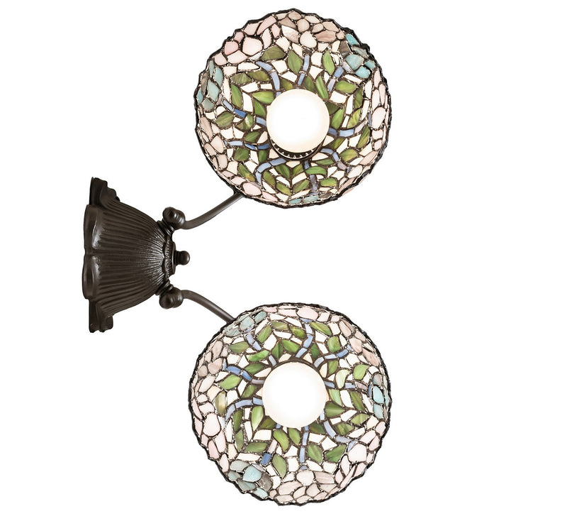Meyda Tiffany 18722 Two Light Wall Sconce, Antique