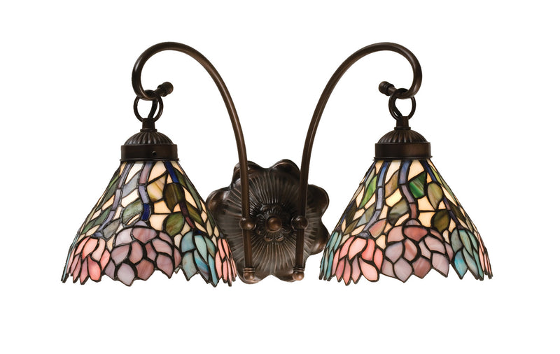 Meyda Tiffany 18722 Two Light Wall Sconce, Antique