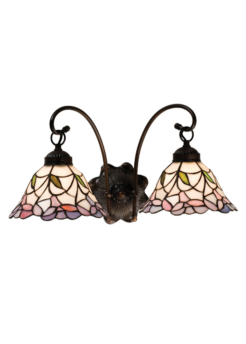 Meyda Tiffany 18725 Two Light Wall Sconce, Nickel