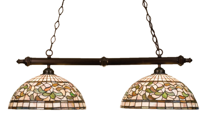 Meyda Tiffany 18842 Two Light Island Pendant, Timeless Bronze