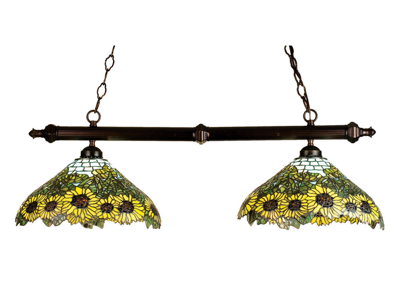 Meyda Tiffany 18845 Two Light Island Pendant, Timeless Bronze