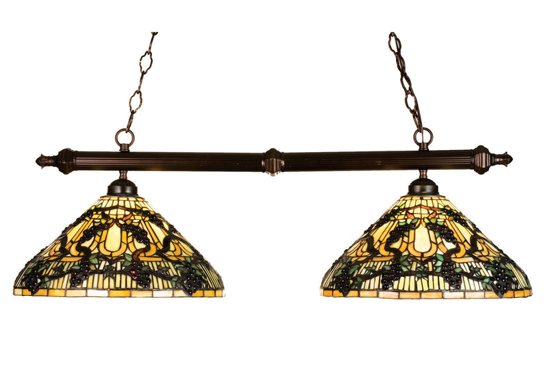 Meyda Tiffany 18847 Two Light Island Pendant, Copper Vein