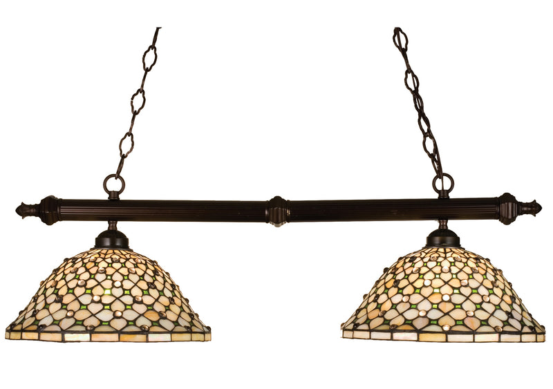 Meyda Tiffany 18850 Two Light Island Pendant, Mahogany Bronze