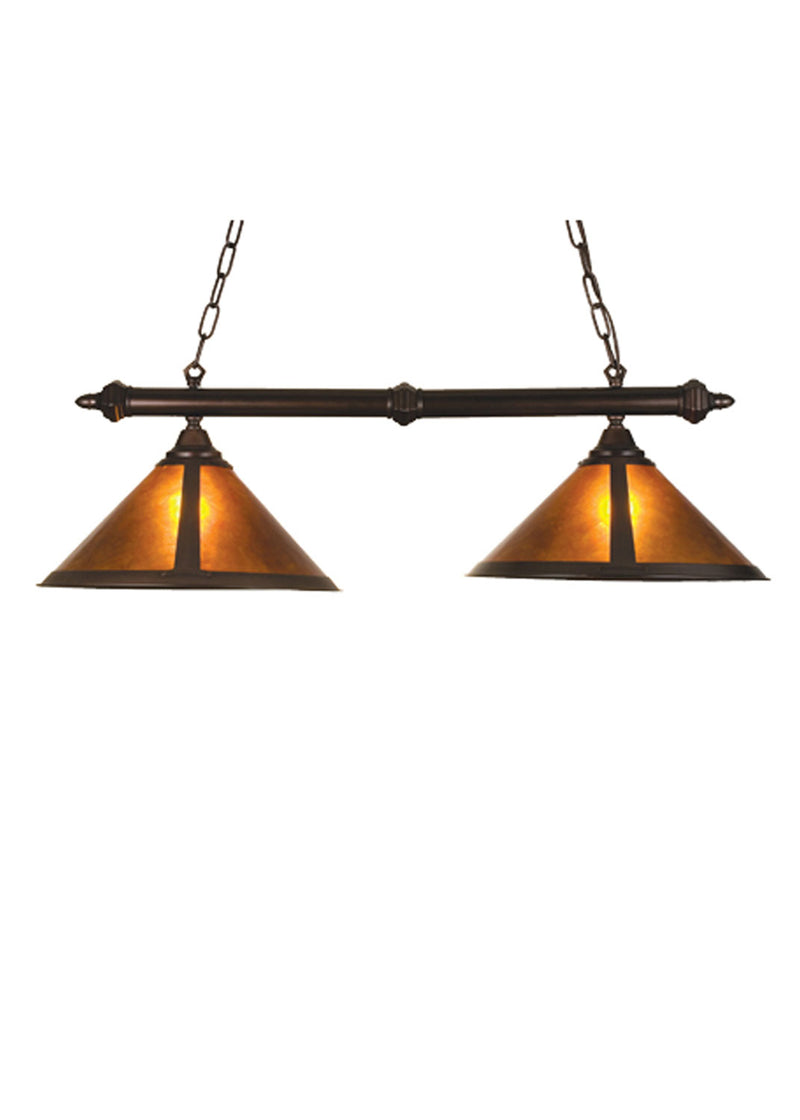 Meyda Tiffany 18857 Two Light Island Pendant, Timeless Bronze