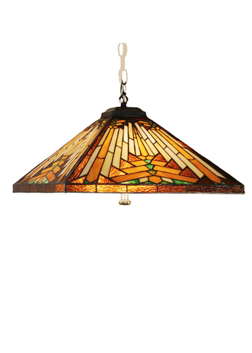 Meyda Tiffany 19031 Four Light Pendant, Polished Nickel