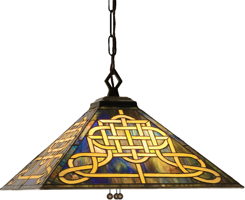 Meyda Tiffany 19032 Four Light Pendant, Polished Nickel