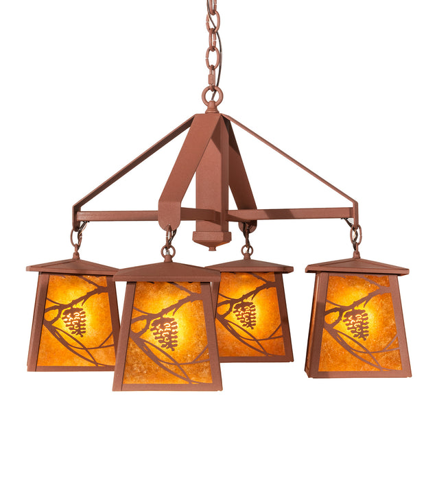 Meyda Tiffany 19055 Four Light Chandelier, Rust