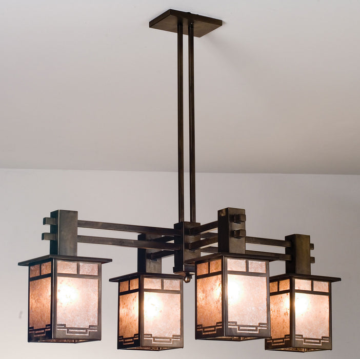 Meyda Tiffany 19060 Four Light Chandelier, Antique Copper
