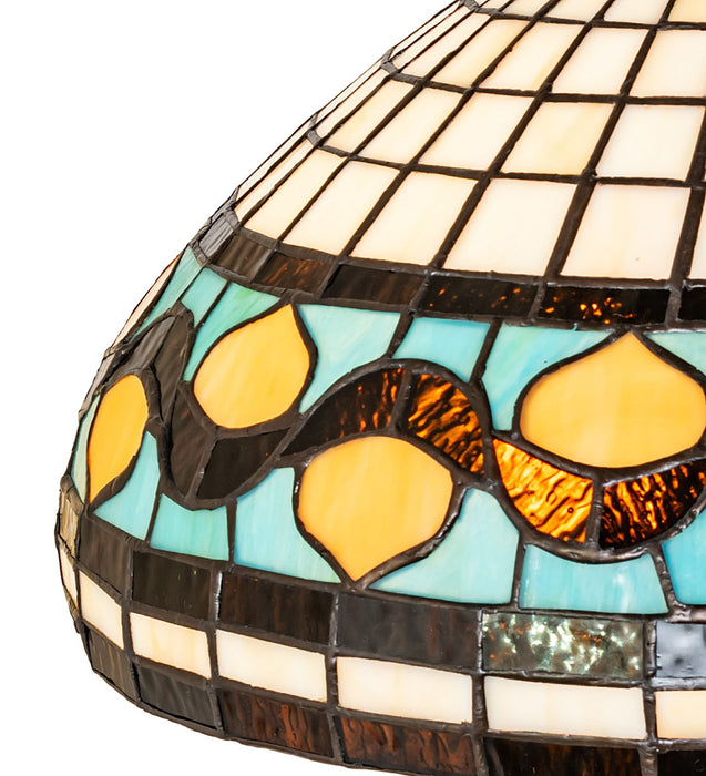 Meyda Tiffany 19169 Two Light Table Lamp, Mahogany Bronze