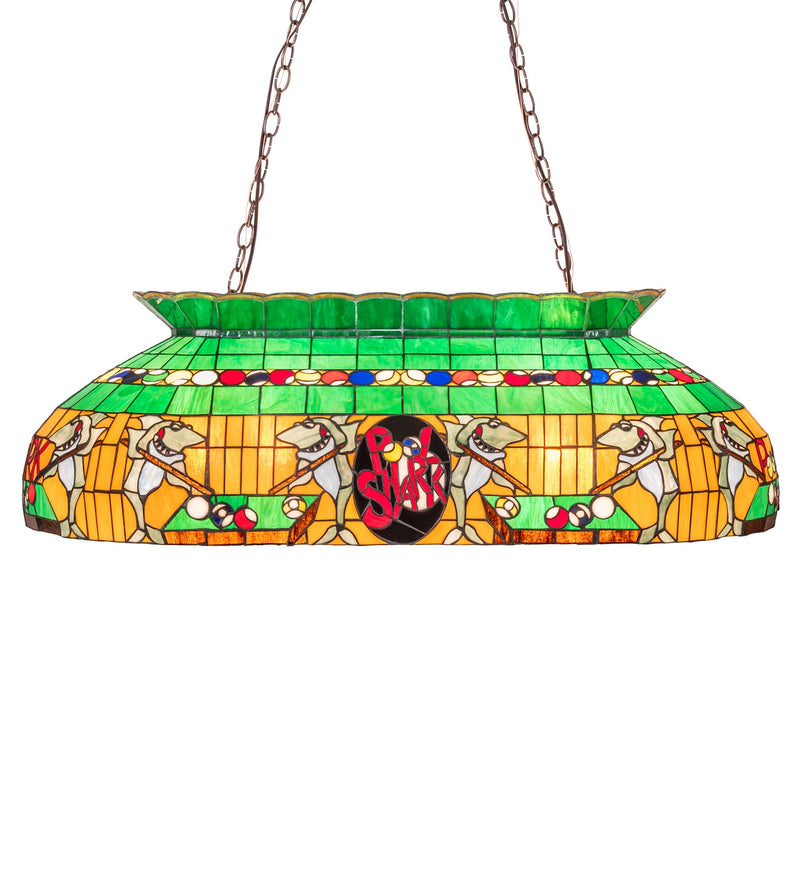 Meyda Tiffany 19204 Six Light Oblong Pendant, Ha Green Red