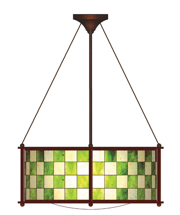 Meyda Tiffany 19322 Three Light Pendant, Mahogany Bronze