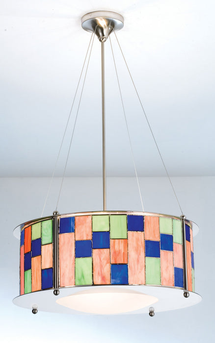 Meyda Tiffany 19324 Three Light Pendant, Nickel