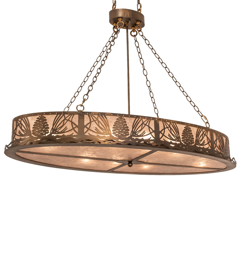 Meyda Tiffany 19343 Eight Light Inverted Pendant, Antique Copper