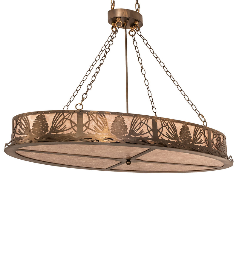 Meyda Tiffany 19343 Eight Light Inverted Pendant, Antique Copper