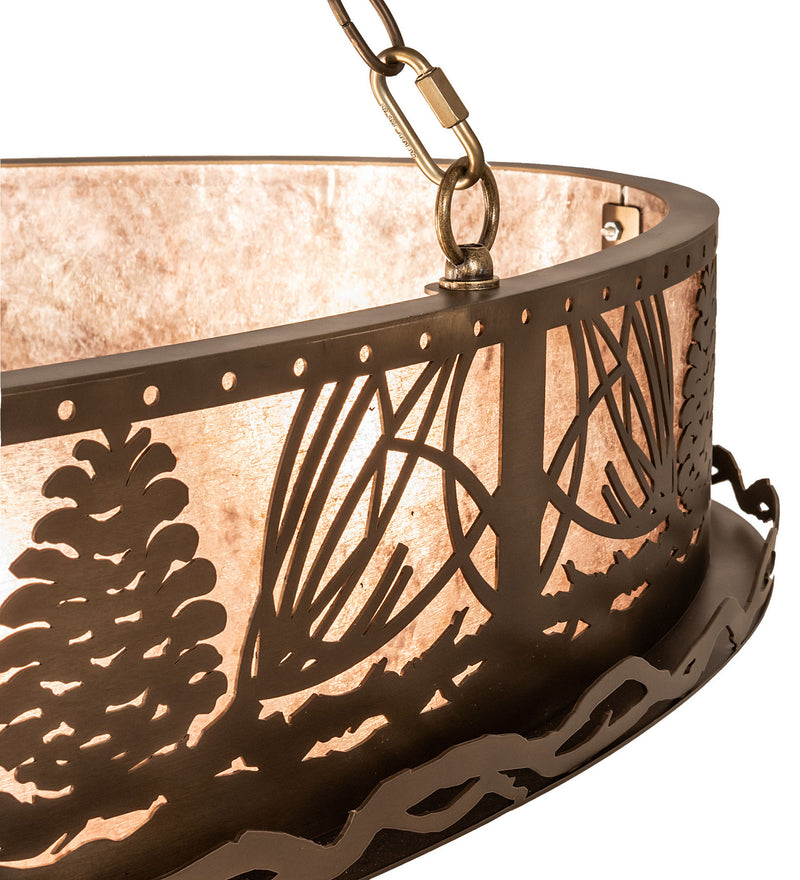 Meyda Tiffany 19343 Eight Light Inverted Pendant, Antique Copper