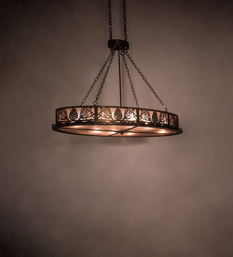 Meyda Tiffany 19343 Eight Light Inverted Pendant, Antique Copper