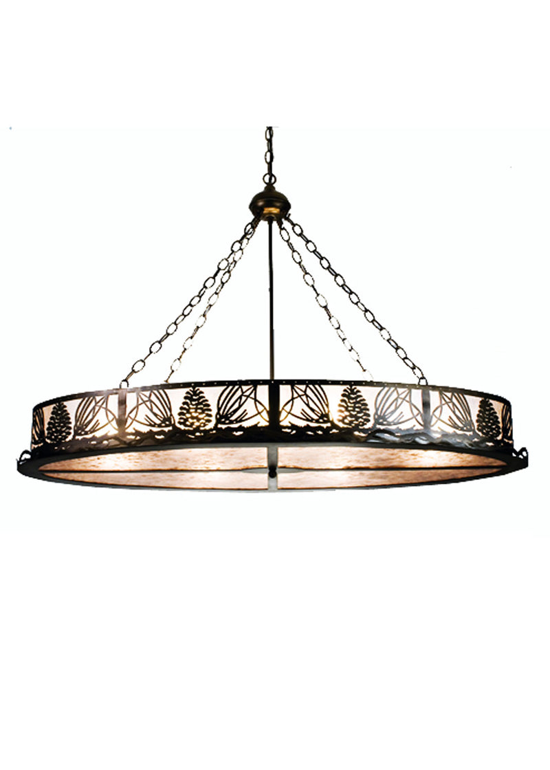 Meyda Tiffany 19343 Eight Light Inverted Pendant, Antique Copper