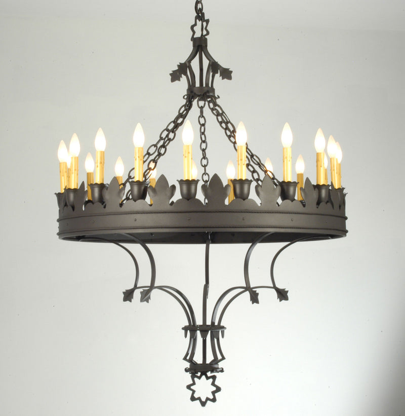 Meyda Tiffany 19847 20 Light Chandelier, Wrought Iron