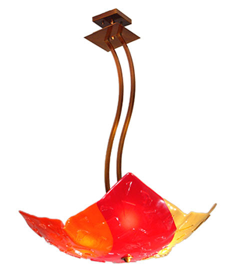 Meyda Tiffany 19917 Three Light Inverted Pendant, Transparent Copper