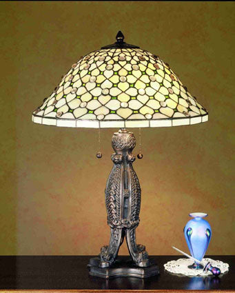 Meyda Tiffany 19950 Two Light Table Base Hardware, Mahogany Bronze