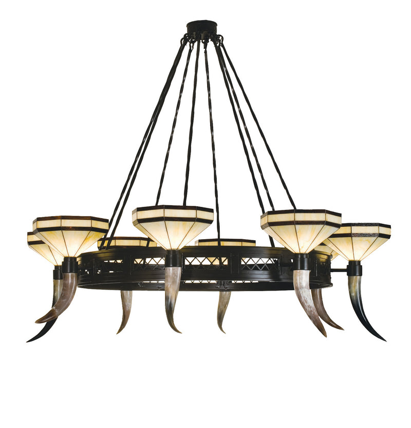 Meyda Tiffany 19985 Eight Light Chandelier, Timeless Bronze